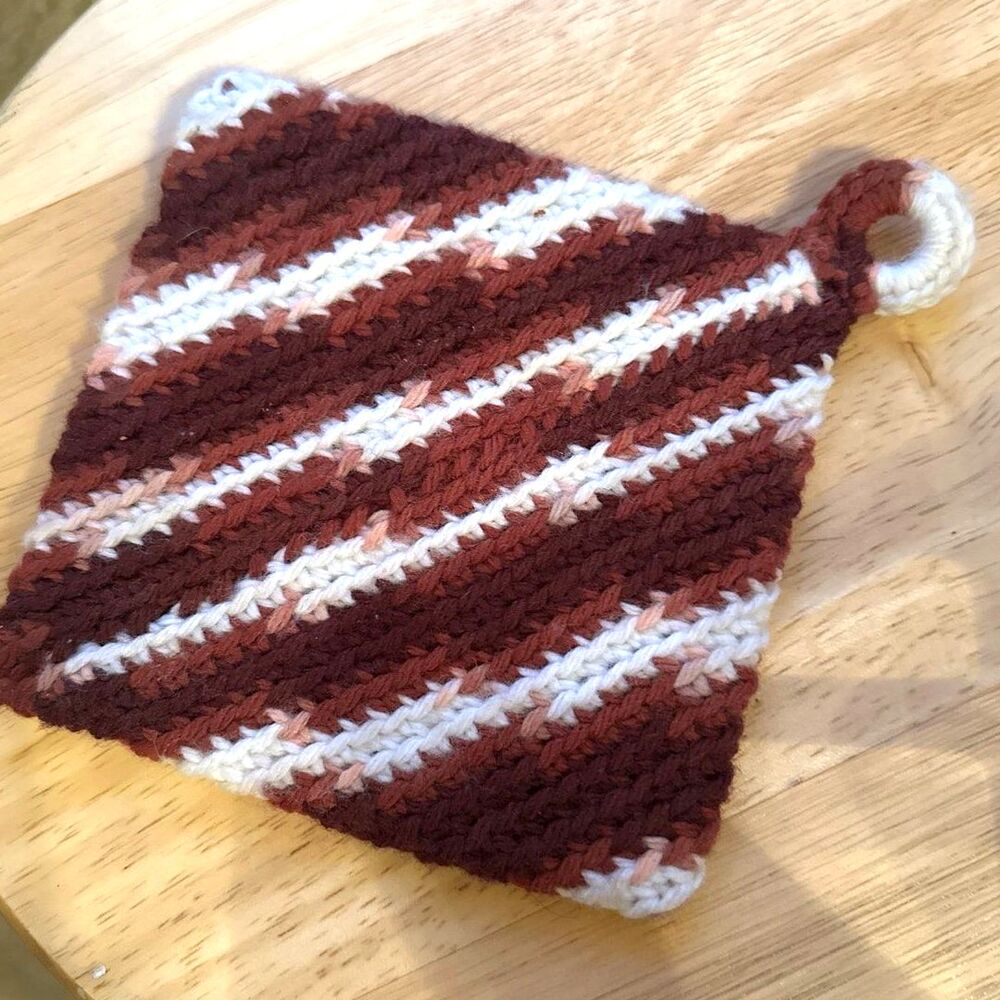 Vintage Potholder Handmade 5.5 Inch Square